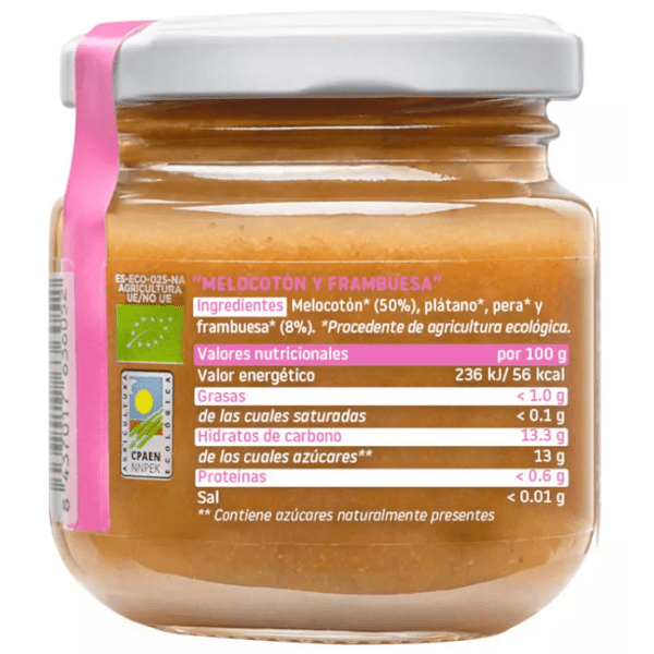 Smileat Raspberry and Peach Jar ECO +6m 130 gr