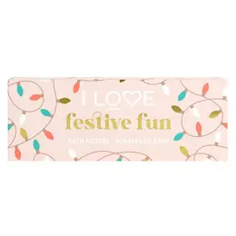 I LOVE Festive Fun Coffret 3 Bombes de Bain