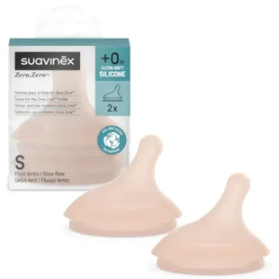 Suavinex Zero Zero Anti-Colic Silicone Teat Slow Flow Medium +0m 2 units