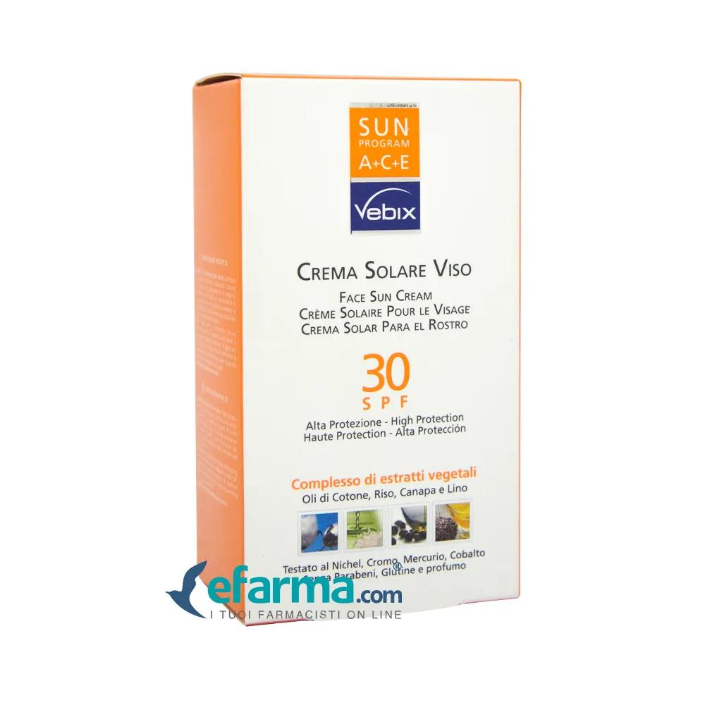 Vebix Sun SPF30 Crema Solare Viso Idratante 50 ml