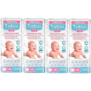 Tidoo Maxi Baby Gauze Cotton Squares 4x80 pcs