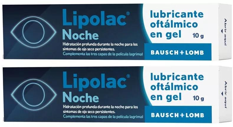 Bausch&Lomb Lipolac Nachtoogheelkundig Glijmiddel Gel 2x10 gr