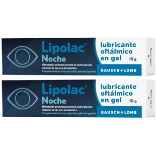 Bausch&amp;Lomb Gel Lubrificante Oftálmico Noturno Lipolac 2x10 gr