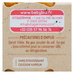 Babybio Repas Midi Pot Carotte Pruneau Boeuf +8m Bio 2 x 200g