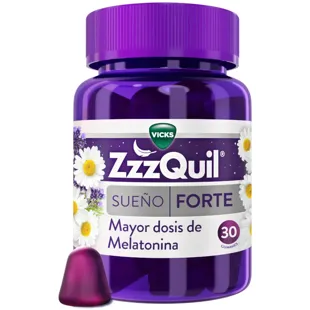 ZzzQuil Sleep Forte Dose élevée de mélatonine pour le sommeil 30 bonbons gélifiés