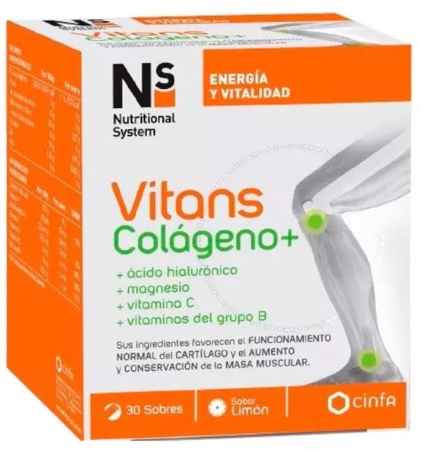 NS Vitans Colágeno + Sabor Limão 30 Sobres