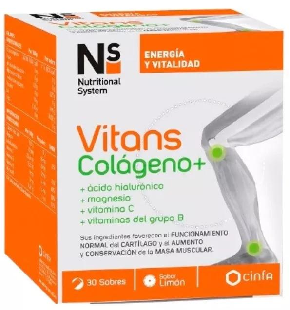 NS Vitans Collagène+ Saveur Citron 30 Enveloppes