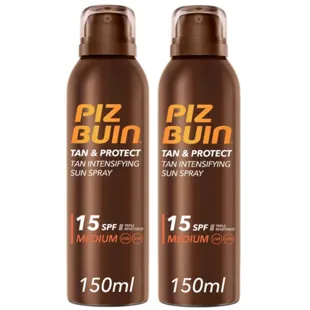 Piz Buin Tan &amp; Protect Intensifying Sun Spray SPF15 2x150 ml
