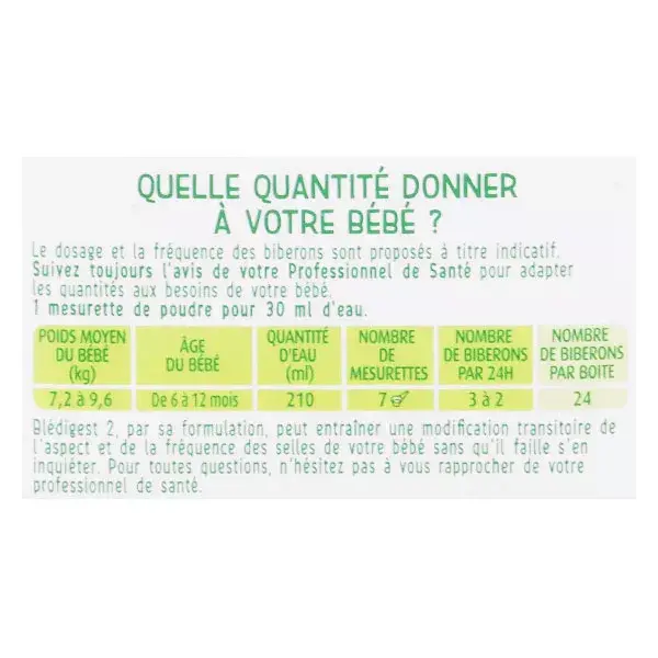 Blédina Blédilait Blédigest 2 - Lait Poudre Bébé 6-12 Mois - Formule épaissie - Lot 3 Boîtes 820g