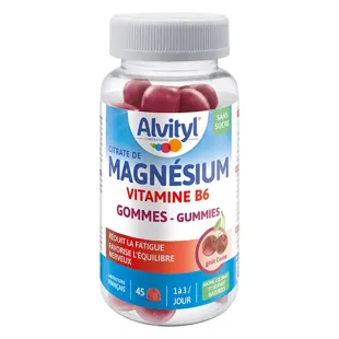 Alvityl Magnésium Vitamina B6 Fatica & Equilibrio Nervoso da 12 anni gusto Ciliegia 45 gummies