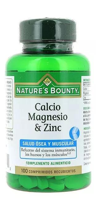 Nature's Bounty Cálcio, Magnésio e Zinco 100 Comprimidos