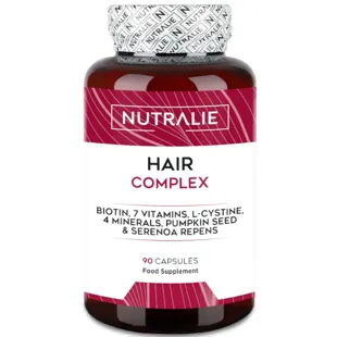 Nutralie Hair Complex + Biotina Vitaminas para el Cabello 90 Cápsulas