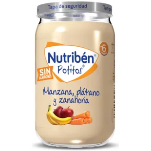 Nutribén Potito Manzana, Plátano y Zanahoria +6m 235 gr