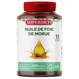 Superdiet Huile de Foie de Morue 120 capsules