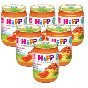 HiPP Tarrito de Spaghetti Boloñesa BIO +6m 6x190 gr