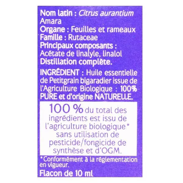 NATURACTIVE olio essenziale biologico Petitgrain arancio amaro 10ml