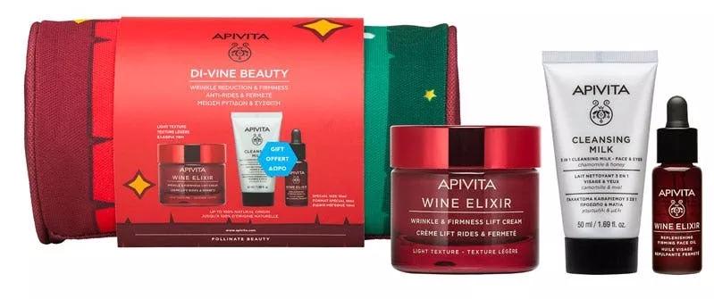 Apivita Wine Elixir Creme Ligeiro 50 ml + Leite Limpeza 50 ml +Óleo 10 ml