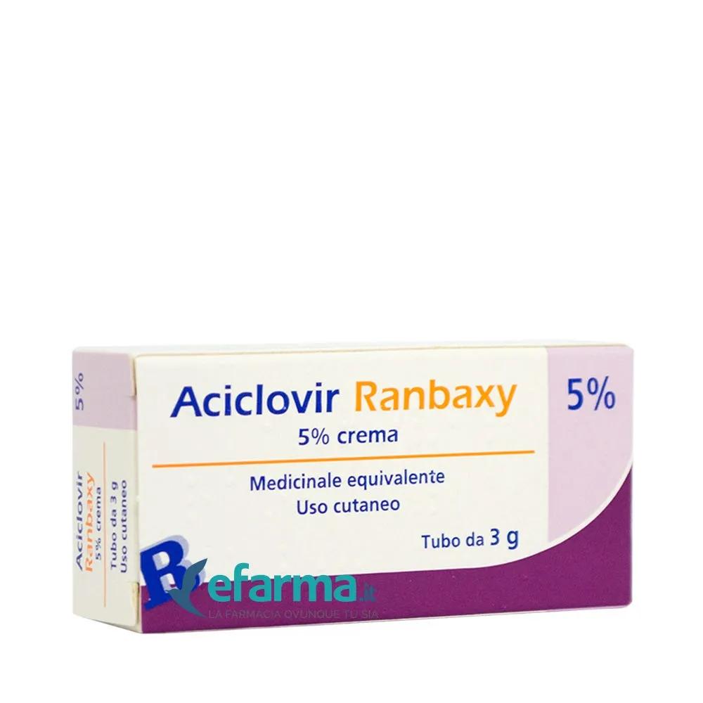 Aciclovir Ranbaxy 5% Crema Herpes 3g