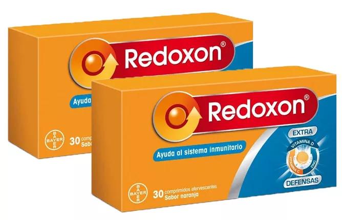 Redoxon Extra Defensas Vitamina C y D, Zinc 2x30 Comprimidos Efervescentes Naranja