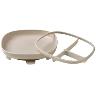 B.Box 2-in-1 Plate with Suction Cup and Removable Compartments Latte