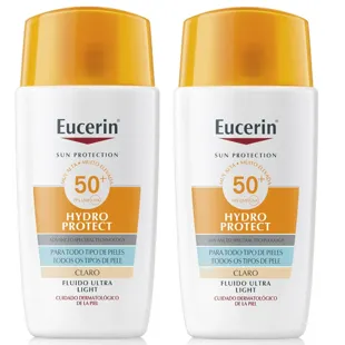 Eucerin Sun Face Hydro Protect Fluid SPF50+ Tinted Light 2x50 ml