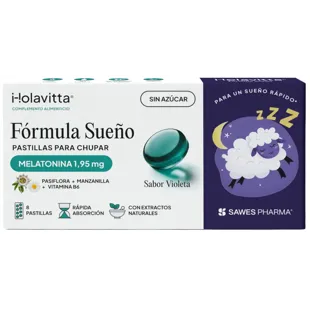 Pastilhas Holavitta Sleep Formula Sabor Violeta - 8 unidades