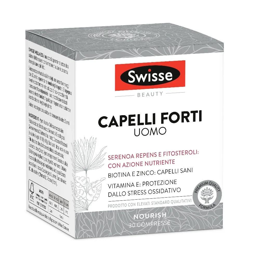 Swisse Beauty Capelli Forti Uomo Integratore Vitamine e Minerali 30 Compresse