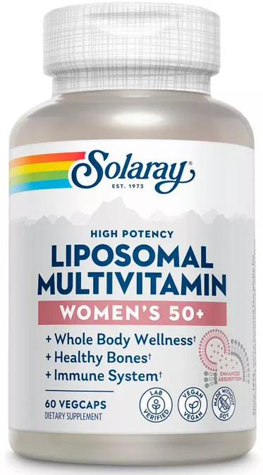 Solaray Liposomal Multivitamine 50+ 60 plantaardige capsules voor vrouwen