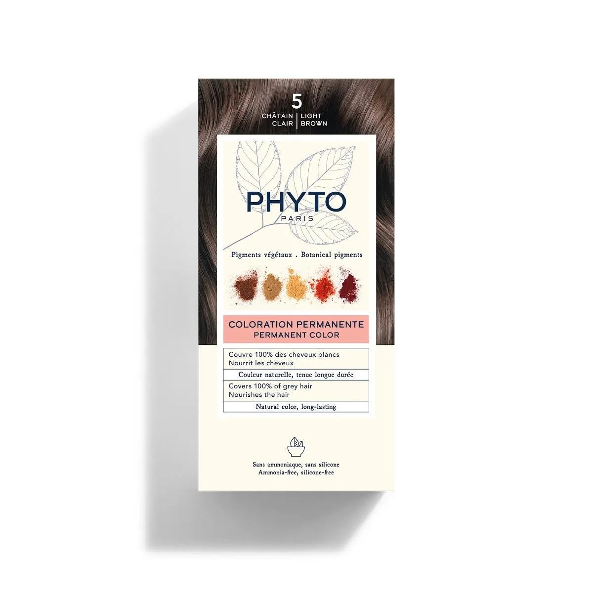 Phyto Phytocolor Kit 5 Castano Chiaro Colorazione Permanente Per Capelli