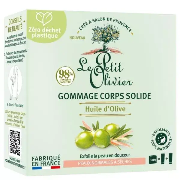 Le Petit Olivier - Gommage Corps Solide - Huile d'Olive 100g