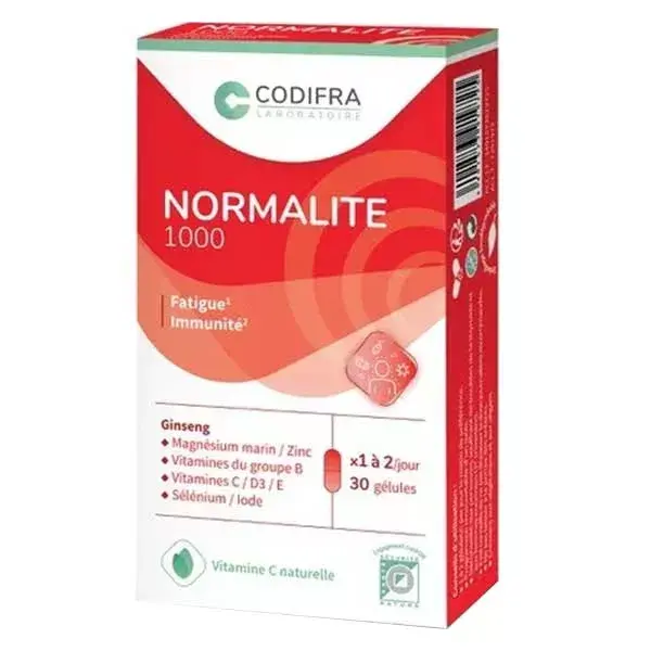 Codifra Normalite 1000 Ginseng et Vitamines 30 gélules