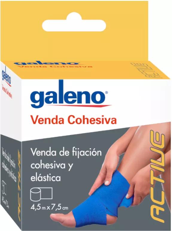 Benda coesiva attiva Galeno blu 4,5 mx 7,5 cm