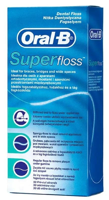 Oral B silk Super Dental Floss 50 precut threads