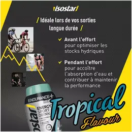 Isostar Endurance+ Energy Sport Boisson Énergétique Tropical 790g