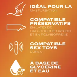 Durex Gel Lubrifiant Hot - Effet Chauffant - Lubrifiant à Base d'Eau - 100ml