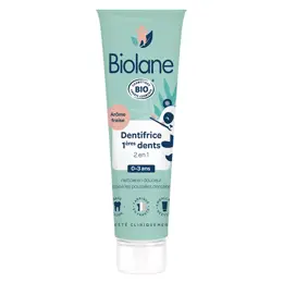 Biolane - Dentifrice Bio - Bébé - Nettoie les 1ères dents - goût fraise - 50 ml