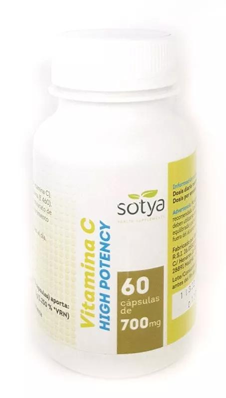 Vitamine C haute puissance Sotya 700 mg 60 gélules