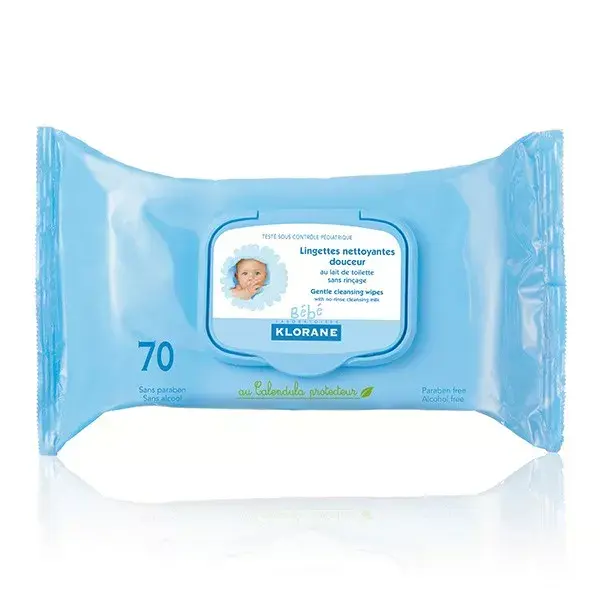 KLORANE baby wipes dolce 70