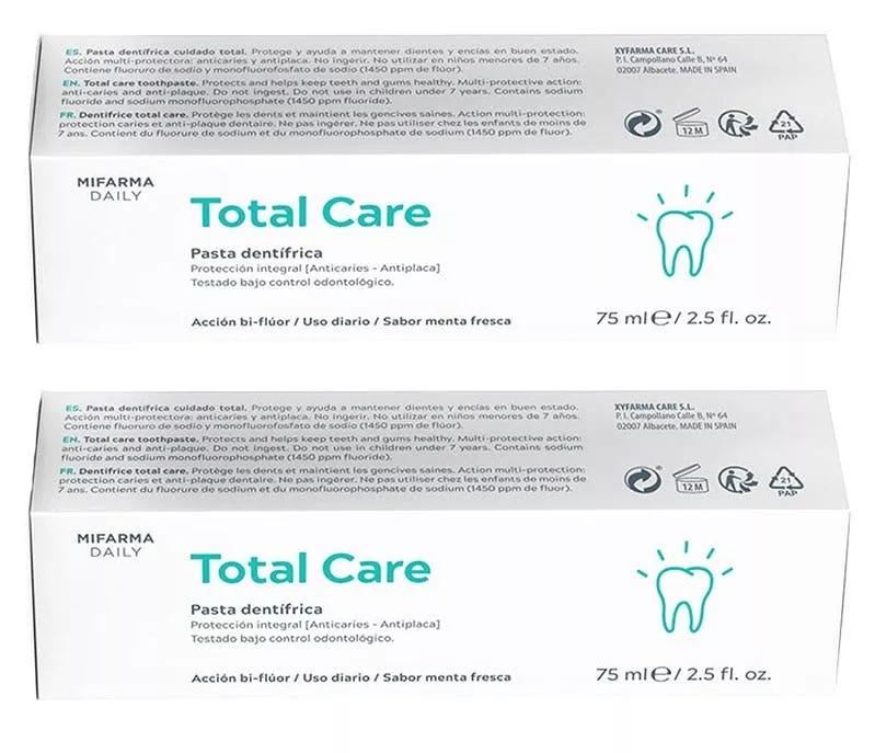 Mifarma Daily Pasta de Dientes Cuidado Total 2 x 75ml Atida