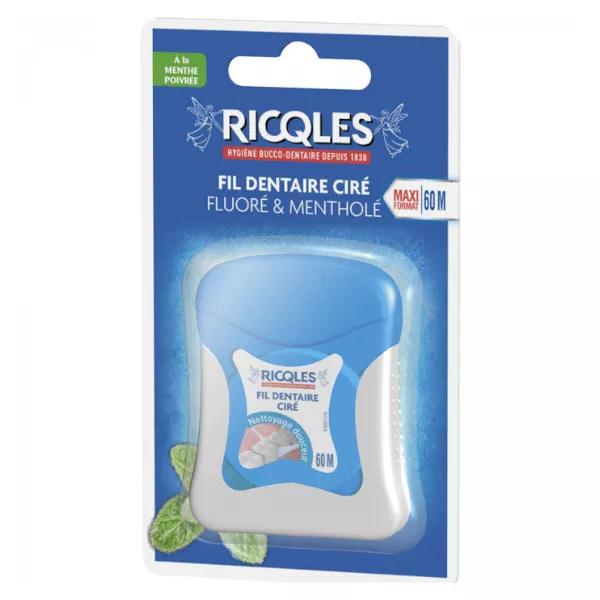Ricqles Seda Dental Encerada Fluorada y Menta 60m