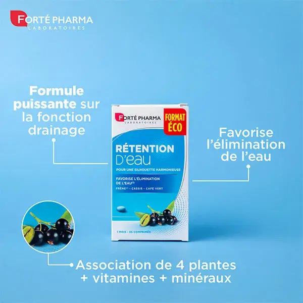 Forté Pharma Rétention d'Eau 56 comprimés Lot de 2 Programme 2 mois