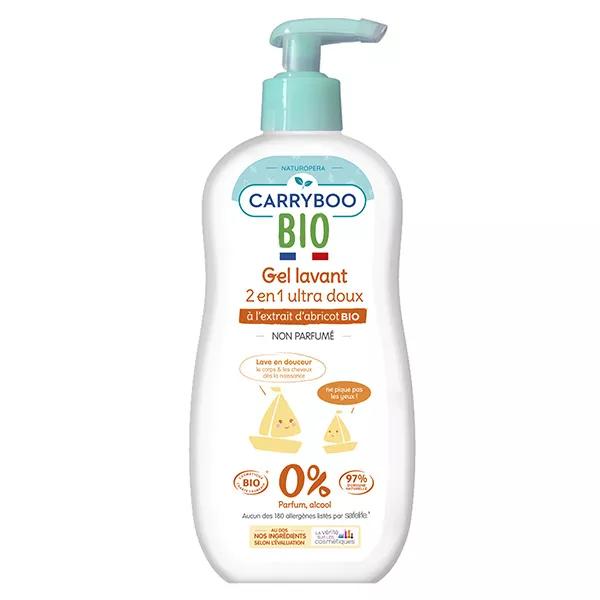 Carryboo Cuidado Gel Limpiador 2-en-1 Ultra Suave Albaricoque Bio 500ml