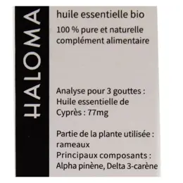 Haloma Huile Essentielle Cyprès Bio 10ml