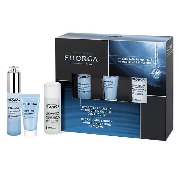 Filorga Hydra-Hyal Set : Sérum + Hydrating Plumping Cream 15ml + Micellar Solution