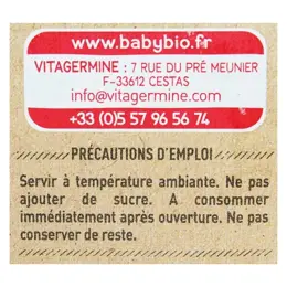 Babybio Desserts Végétaux Pot Brassé Avoine Banane Myrtille +6m Bio 2 x 130g