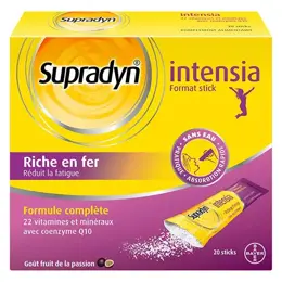 Supradyn Intensia Réduit la Fatigue Vitamines Minéraux et Fer 20 sticks