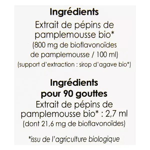 Nat & Form Bio Extrait de Pépins de Pamplemousse Bio 50ml