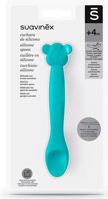 SUAVINEX Cuchara de Silicona para Bebé Azul Máxima Calidad para tu Bebé