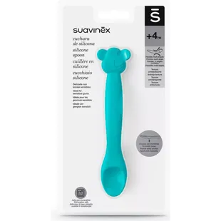Suavinex Cuchara de Silicona para Bebés Verde +4m