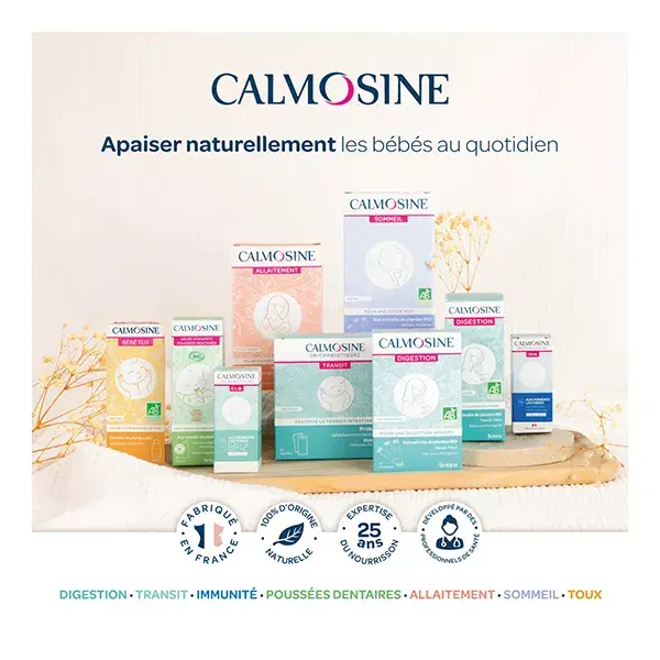 Calmosine Bébé Tux  Apaise la gorge du bébé Sirop 100 mL